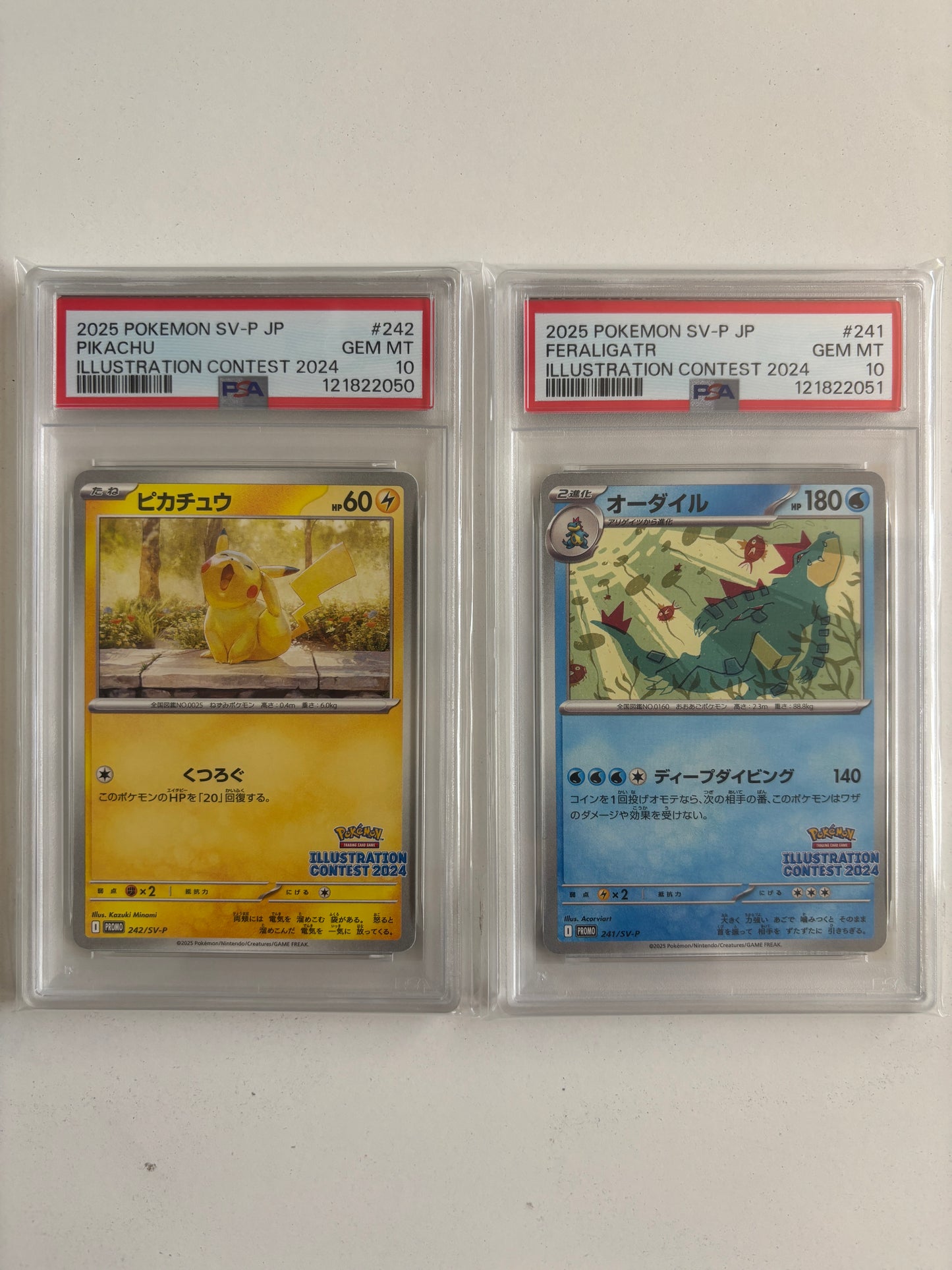 2025 JAPANESE SV-P PROMO ILLUSTRATION CONTEST 2024 #241 242 Sequential set of 2 PSA10