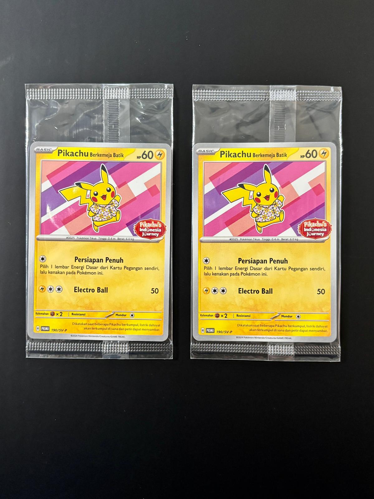 60913 Pikachu Berkemeja Batik (Flower Pikachu Pattern) P [SV-P 190] [IDN]