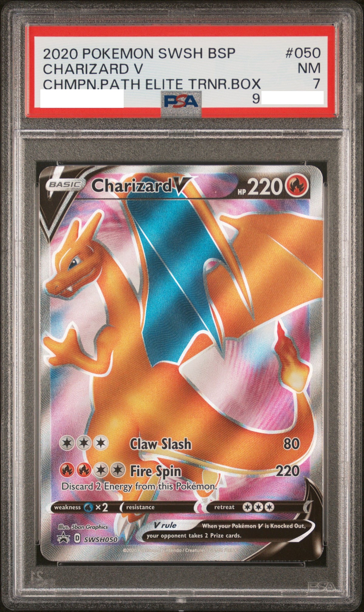 11007 PSA7 English PROMO #050 CHARIZARD V