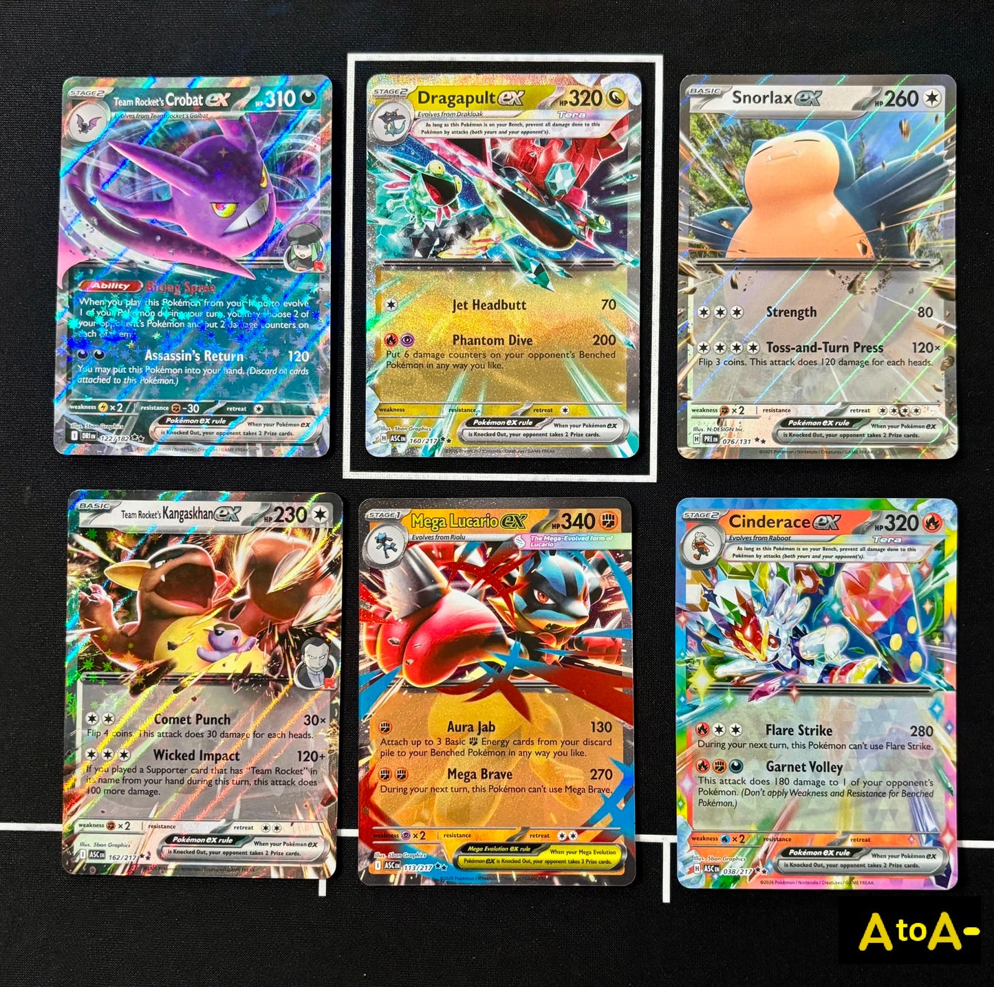 120701 Ex english cards x 6