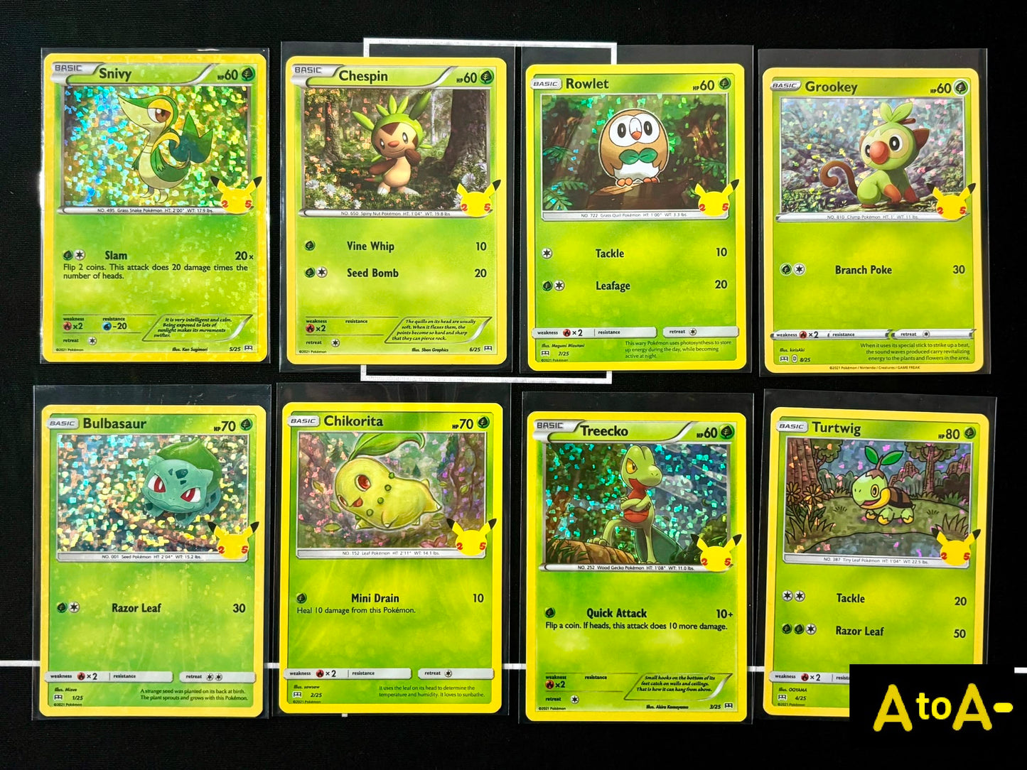 120704 25th english cards grass x 8