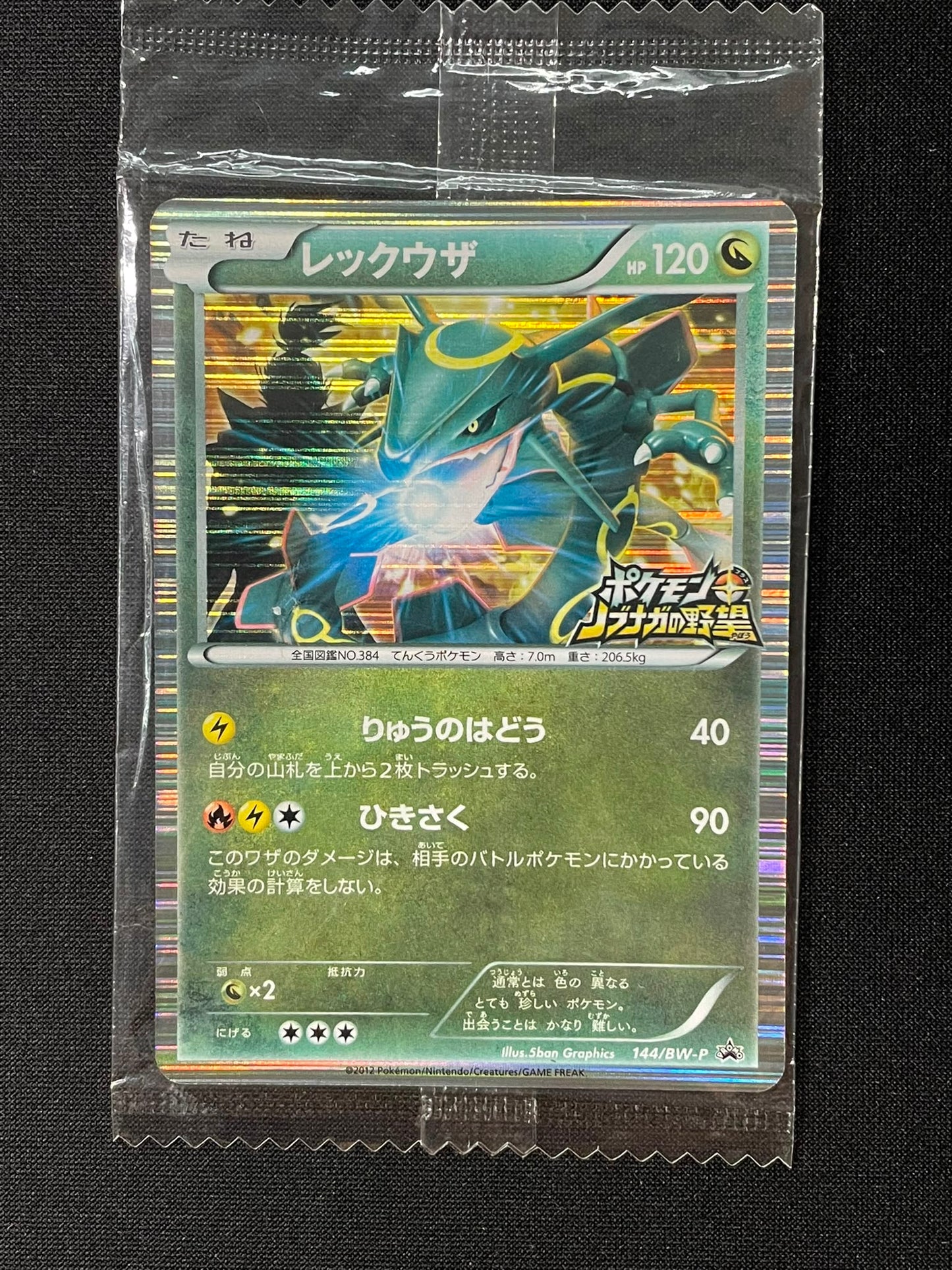 120729 rayquaza 144/bw-p (sun bleached)