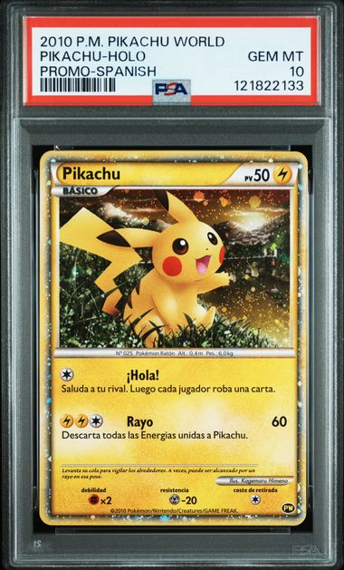 2010 PIKACHU WORLD PROMO PIKACHU-HOLO PROMO-SPANISH