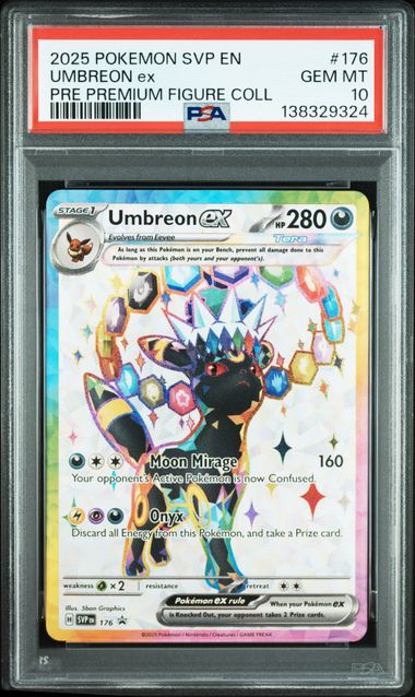 SEQ PSA10 2025 POKEMON SVP EN-SV BLACK STAR PROMO #175 176 ESPEON & UMBREON ex PRE PREMIUM FIGURE COLL