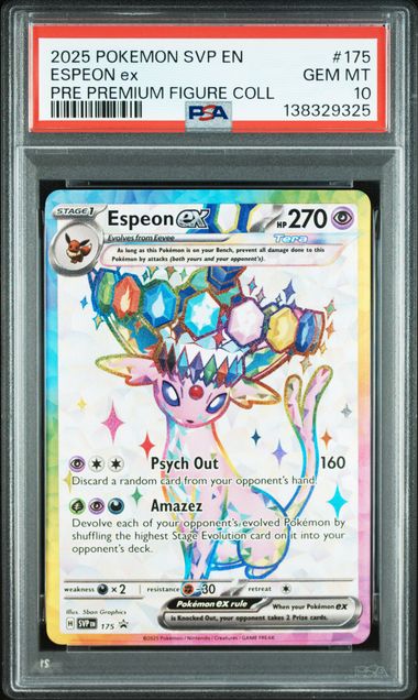 SEQ PSA10 2025 POKEMON SVP EN-SV BLACK STAR PROMO #175 176 ESPEON & UMBREON ex PRE PREMIUM FIGURE COLL