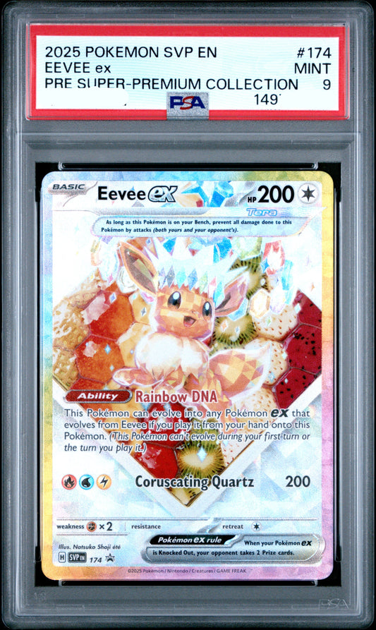 170632 English PSA 9 2025 POKEMON SVP EN-SV BLACK STAR PROMO #174 EEVEE ex PRE SUPER-PREMIUM COLLECTION