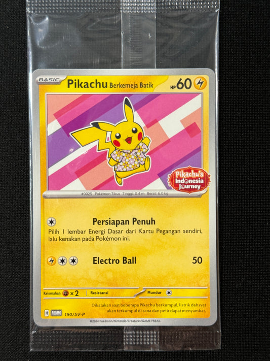 170801 Pikachu Berkemeja Batik (Flower Pikachu Pattern) P [SV-P 190] [IDN]