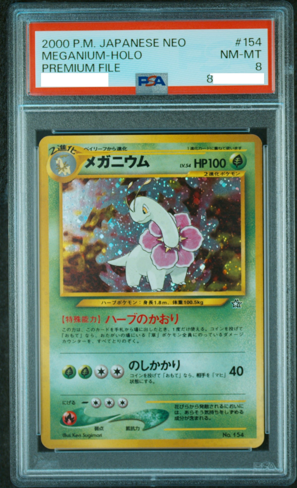 240935 PSA8 #154 MEGANIUM-HOLO PREMIUM FILE