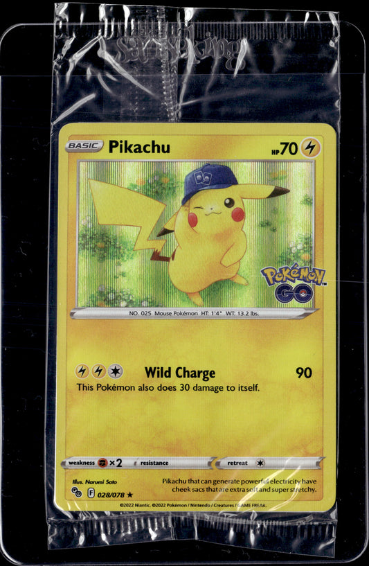25812Auction Pikachu Seal 028/078 English PKM go SEALED