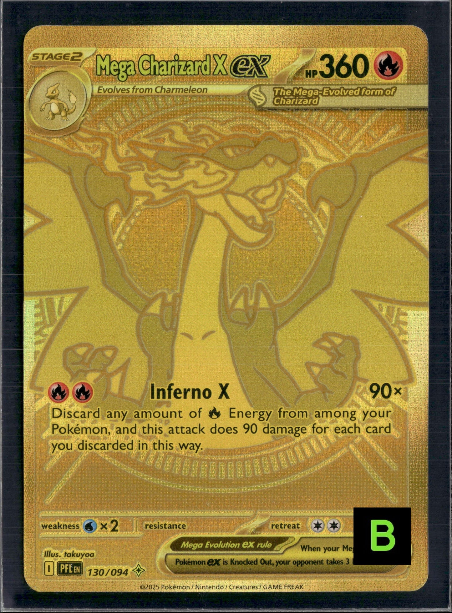 90815 HR #130 Mega Charizard X Ex