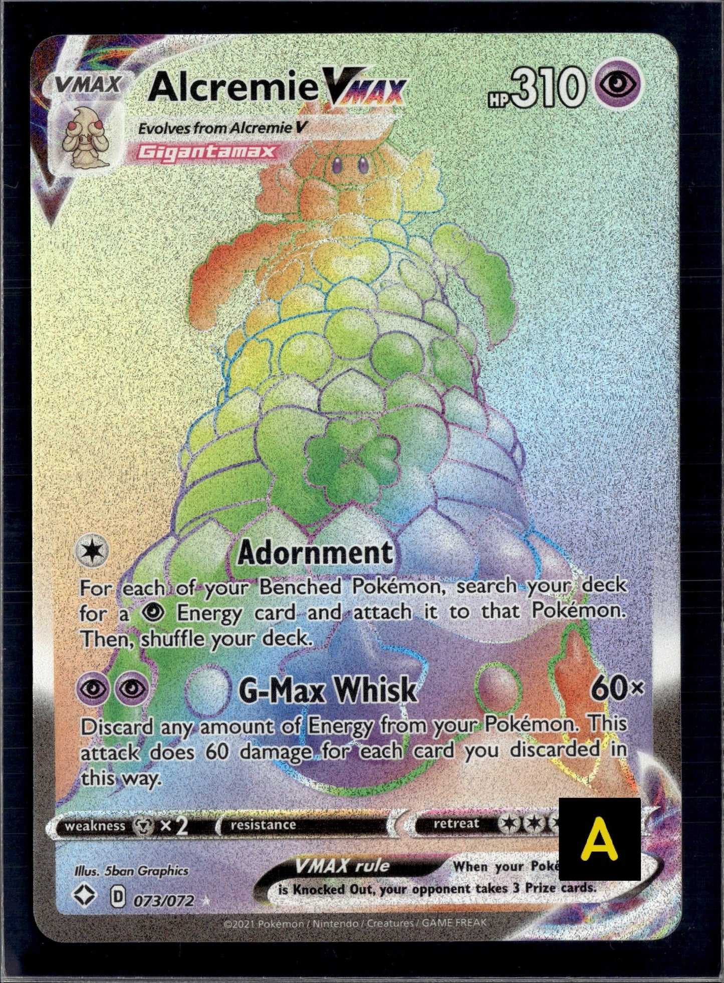 90819 Alcremie VMAX Rainbow SR #073/072