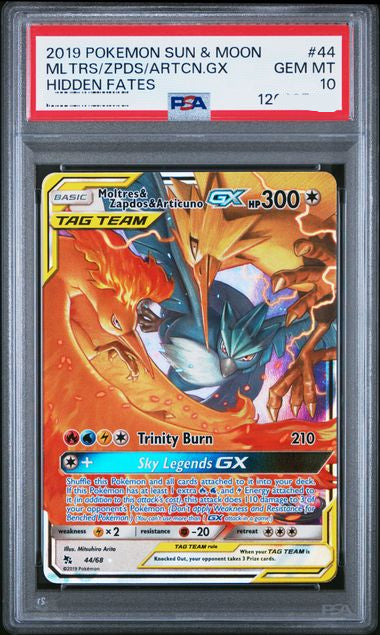 71226 Auction #44 MLTRS/ZPDS/ARTCN.GX HIDDEN FATES PSA 10