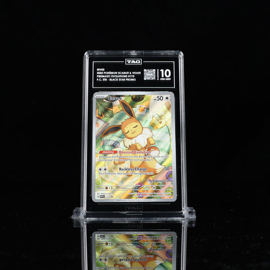 EEVEE 2025 POKÉMON SCARLET & VIOLET BLACK STAR PROMOS #173 PRISMATIC EVOLUTIONS POKÉMON CENTER ELITE TRAINER BOX HOLO TAG 10