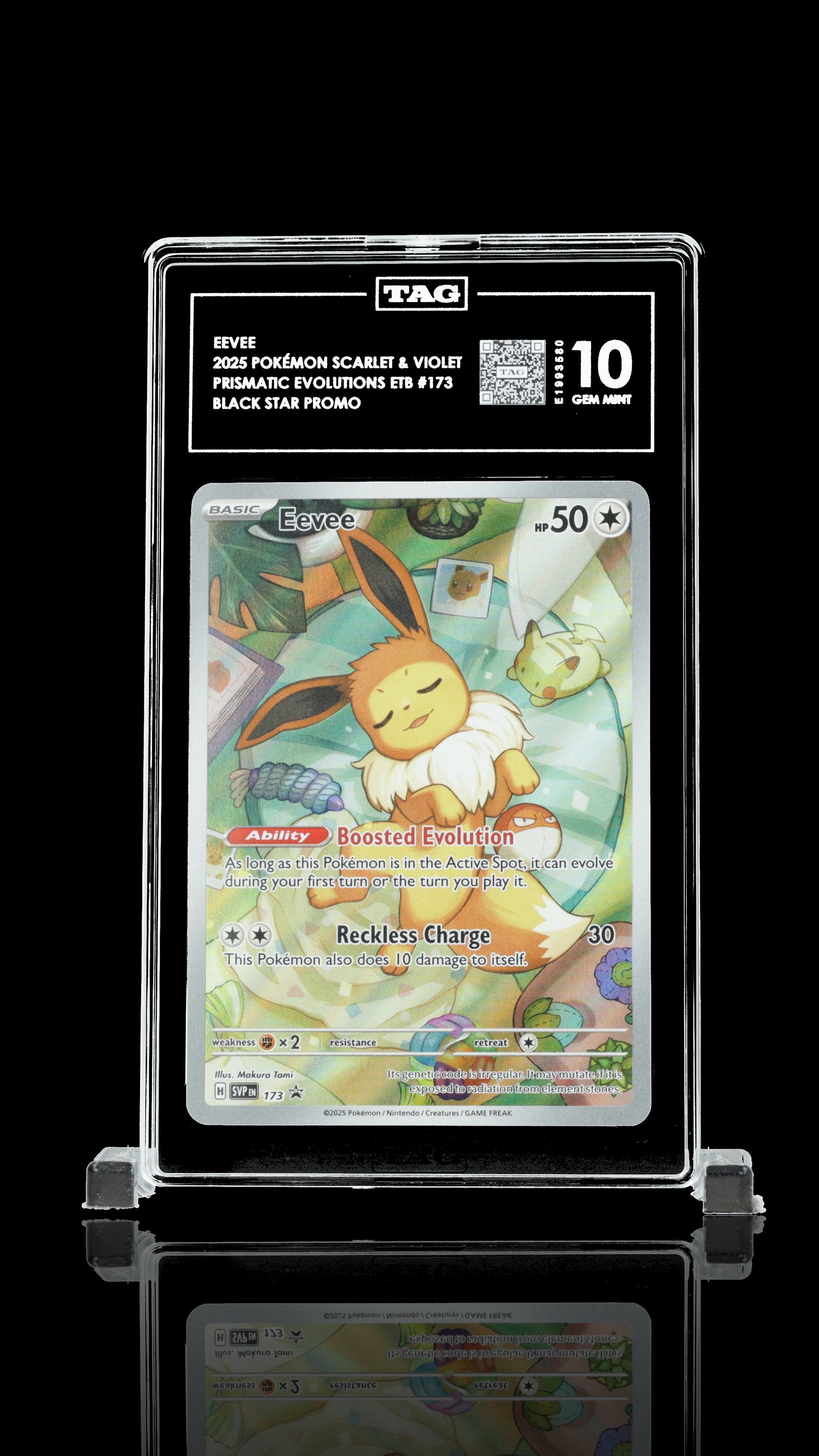 English EEVEE 2025 SCARLET & VIOLET BLACK STAR PROMOS #173 PRISMATIC EVOLUTIONS ELITE TRAINER BOX TAG 10 csm001