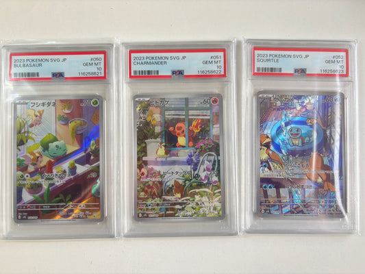 2023 POKEMON JAPANESE SVG-VENUSAUR & CHARIZARD & BLASTOISE SPECIAL DECK SET PSA 10 SEQUENTAIL SET OF 3