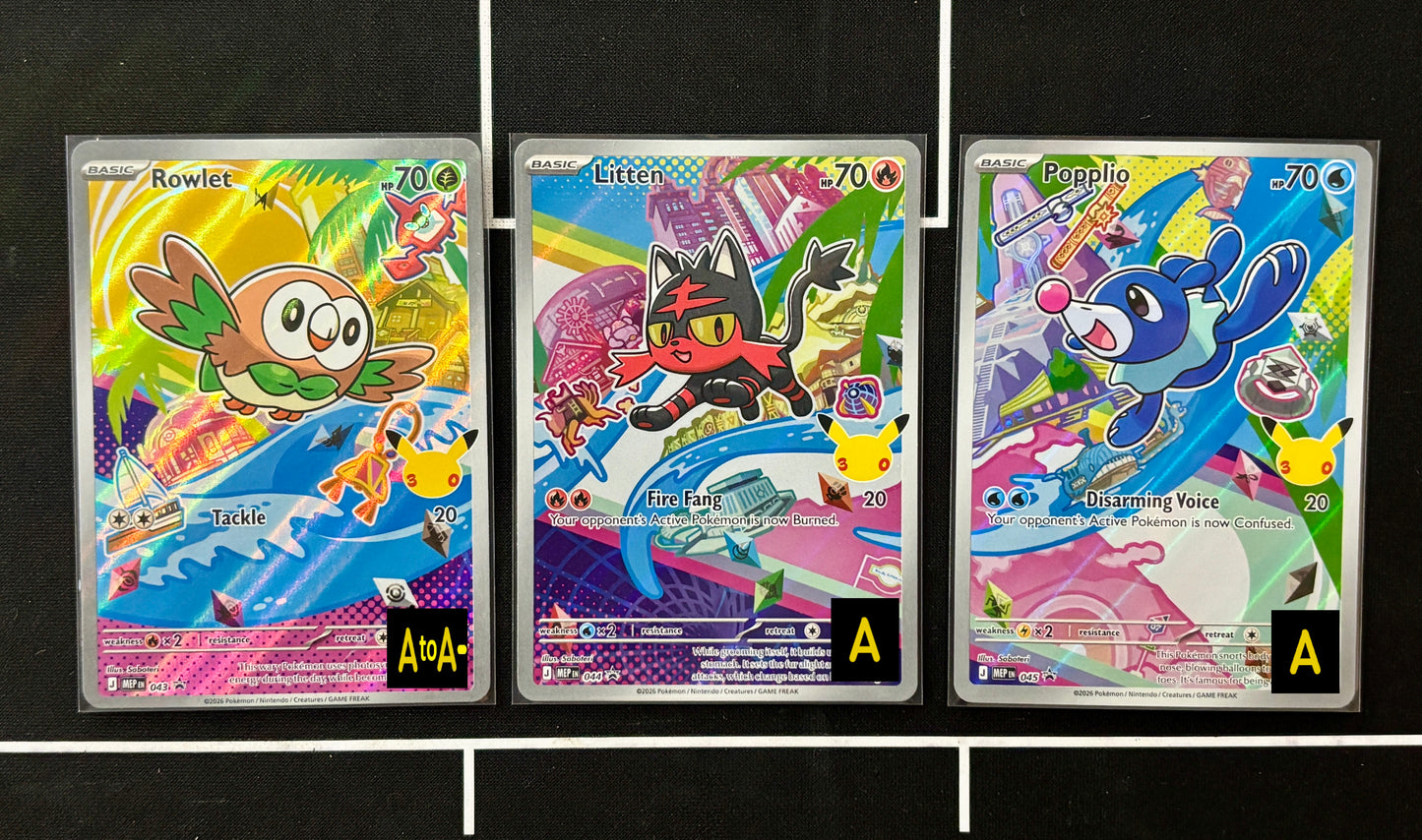 050719 english promo set of 3 , 043+044+045