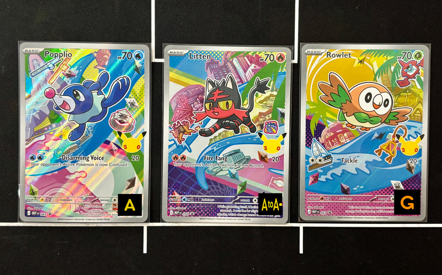 050720 english promo set of 3 , 043+044+045
