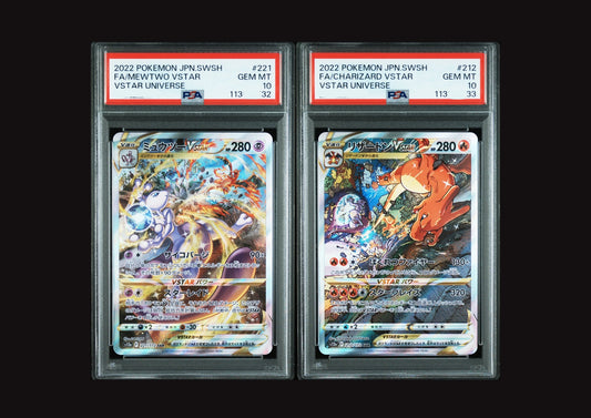 28126 連號PSA10 221 FA/MEWTWO VSTAR+PSA 10 212 FA/CHARIZARD VSTAR