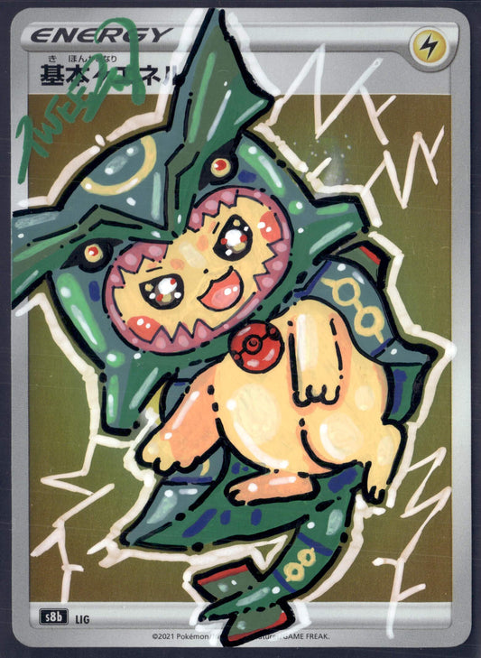 Tweety Custom Hand Painted Card Pikachu - Unique