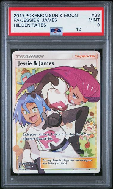 71225 Auction #68 FA/JESSIE & JAMES HIDDEN FATES PSA 9